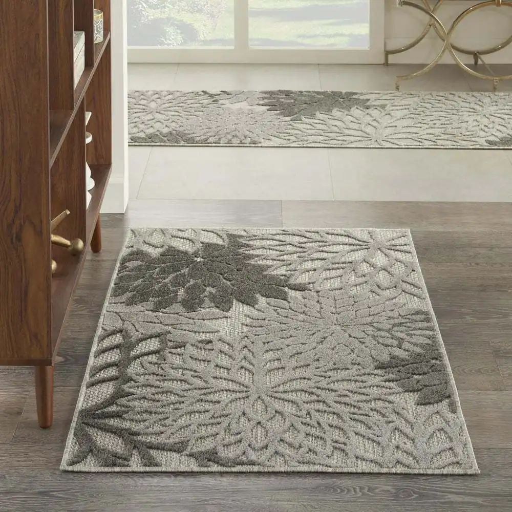 

Indoor/Outdoor Silver Grey 3' x 5' Area Rug, (3x5) Rug runner Prayer mats muslim Wedding decoration Yellowstone Bleach Kuromi Ro