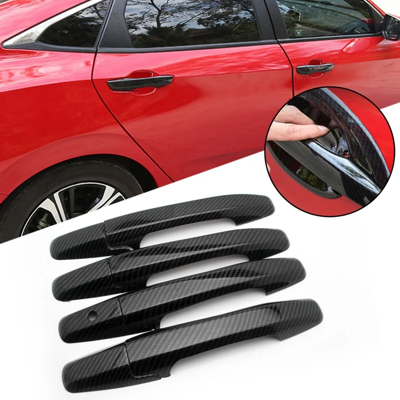 4 шт. накладка на рамку боковой дверной ручки автомобиля для Honda Civic 2006-2011 Стайлинг