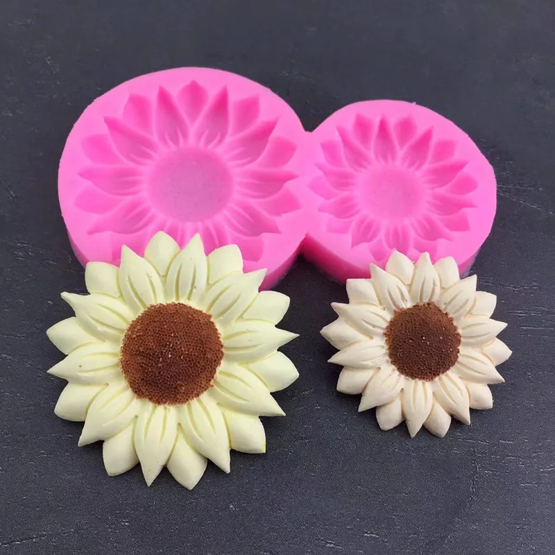 

Plum Chrysanthemum Sunflower Silicone Mold Fondant Biscuit Candy Chocolate Mould Epoxy Resin Molds DIY Homemade Cake Decorate