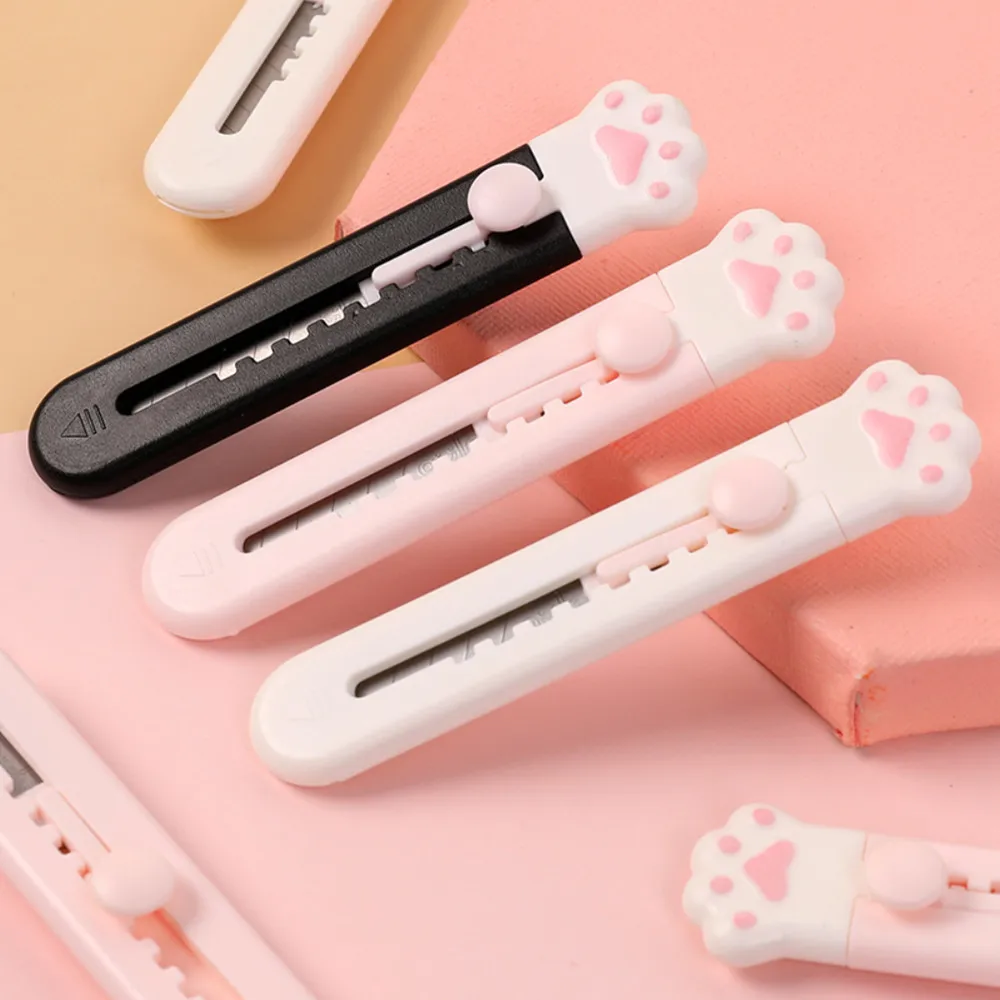 

Cute Cat Paw Alloy Mini Portable Utility Knife Cutter Letter Envelope Opener Exquisite Paper Cutting Stationery Art Supplies