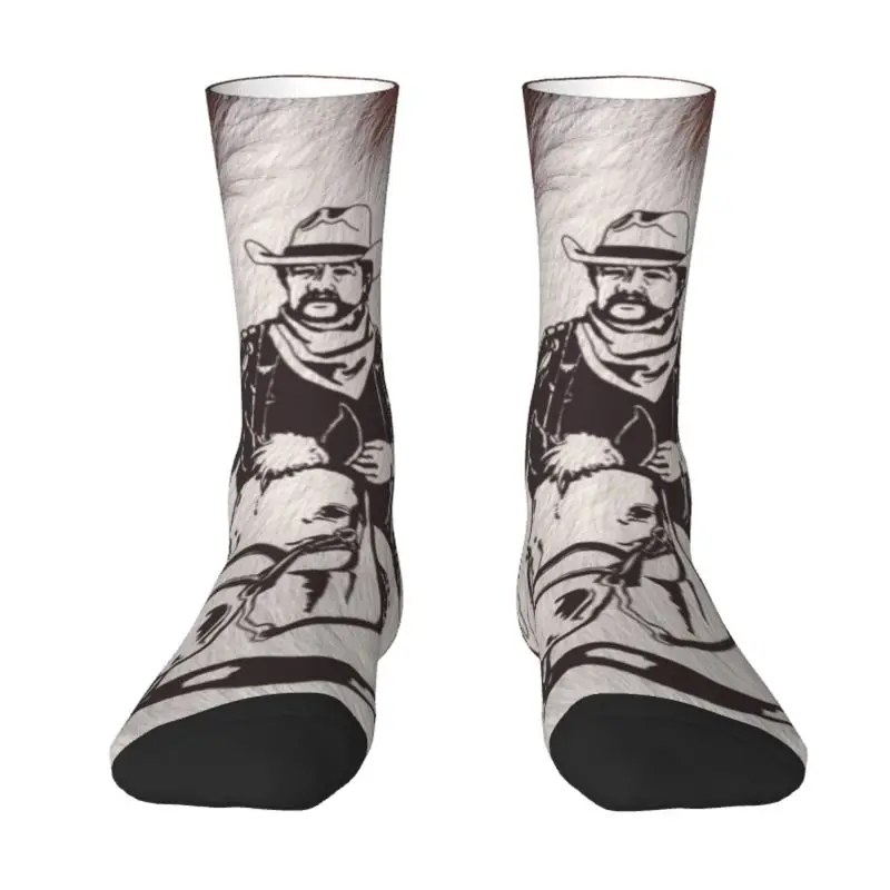 

Cool Printing Cowboy Horse Cowhide Cow Socks for Women Men Stretch Summer Autumn Winter Crew Socks