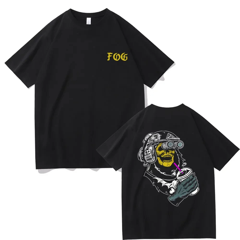 Футболка мужская с графическим принтом скелета и коротким рукавом