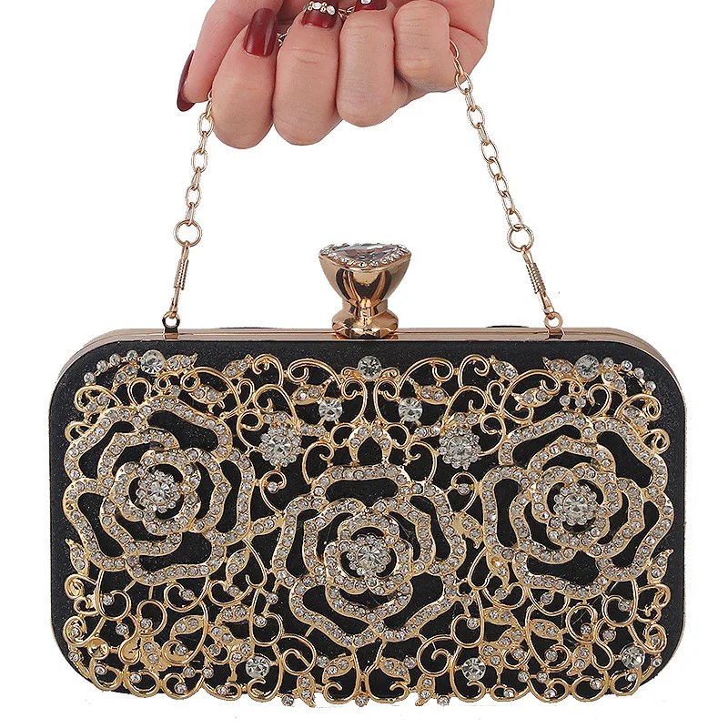 

New Diamond-encrusted Dinner Bag European and American Ladies Handbag Banquet Bag Joker Cheongsam Dress Evening Bag