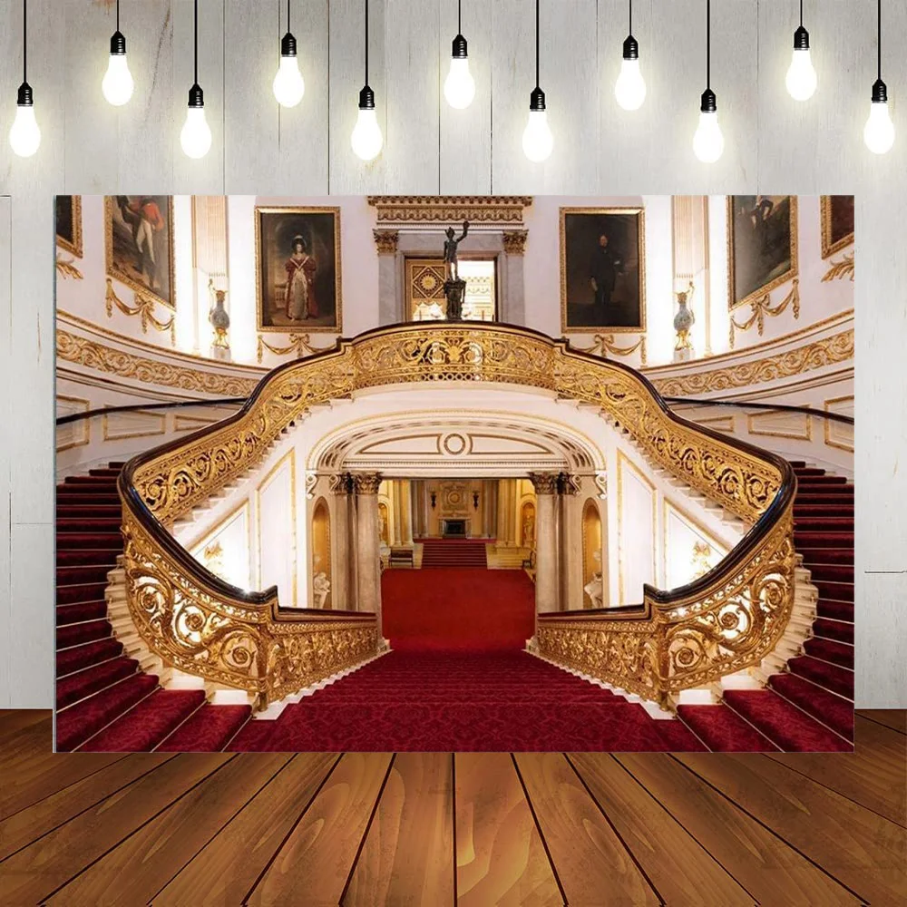 

Роскошный фон для фотосъемки с изображением дворца букингем внутри британского Королевского здания лестницы декоративный реквизит