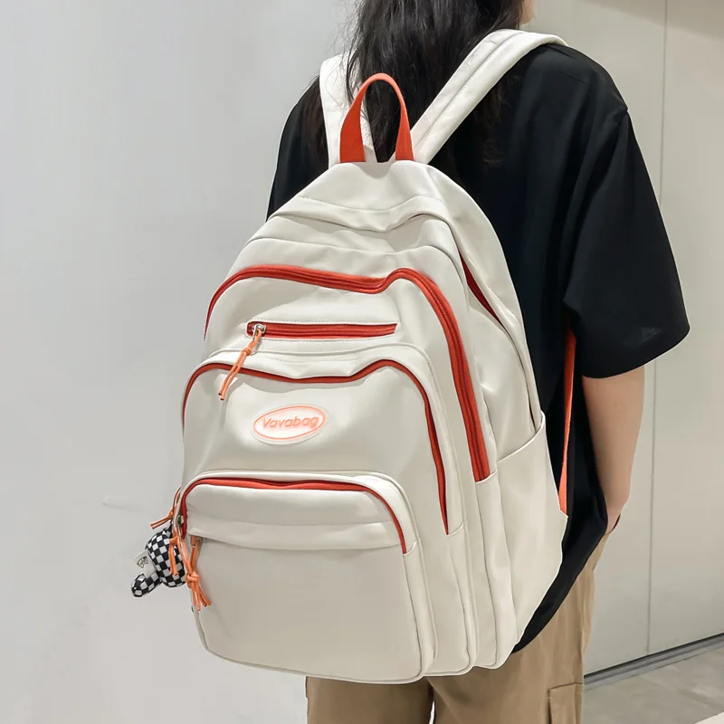 

New Multiple Pockets Women Backpack Female Cool Waterproof Nylon Travel Bag Large Capacity Kawaii Schoolbag Girl Student Bookbag