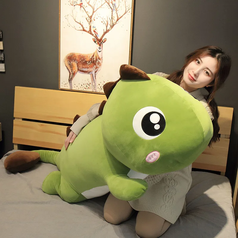 

60-150CM Stuffed Fluffy Cartoon Dinosaur Pillow Long Lovely Sleeping Pillow Soft Cartoon Animal Dinosaur Stuffed Doll Pillow