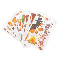 9 sheets of thanksgiving showcase stickers window decals festival decors