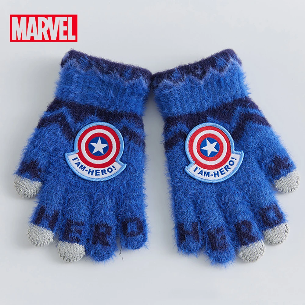 

Spider-Man Knitted Boys Gloves Marvel Comics Baby Lovely Winter Keep Warm Comfortable Cute Iron Man Student Soft Christmas Gift