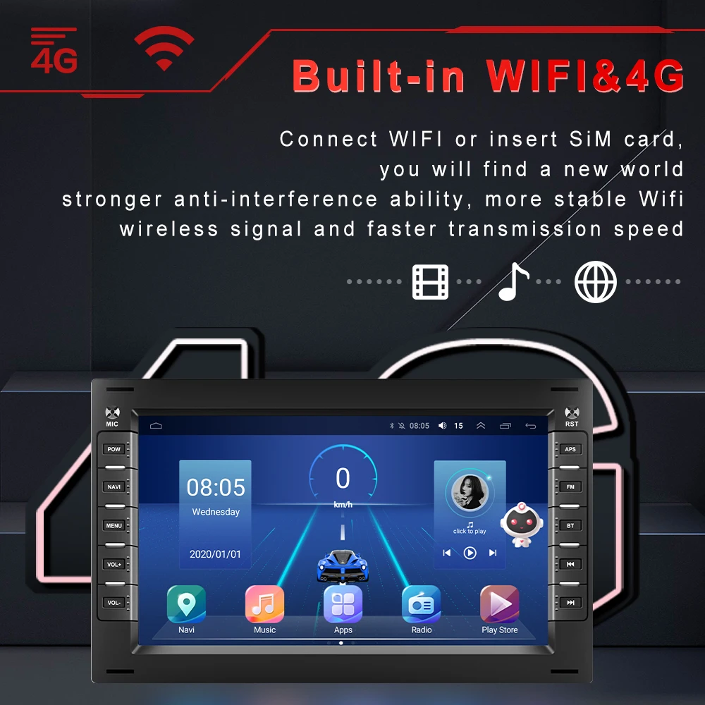 OiLiehu Android 10 8 + 128G 8-ядерный автомобильный радиоприемник Ai Voice для