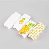 100pcs pineapple cookie packing bags for small snack pastry sweets transparent plastic blister package machine sealing bags