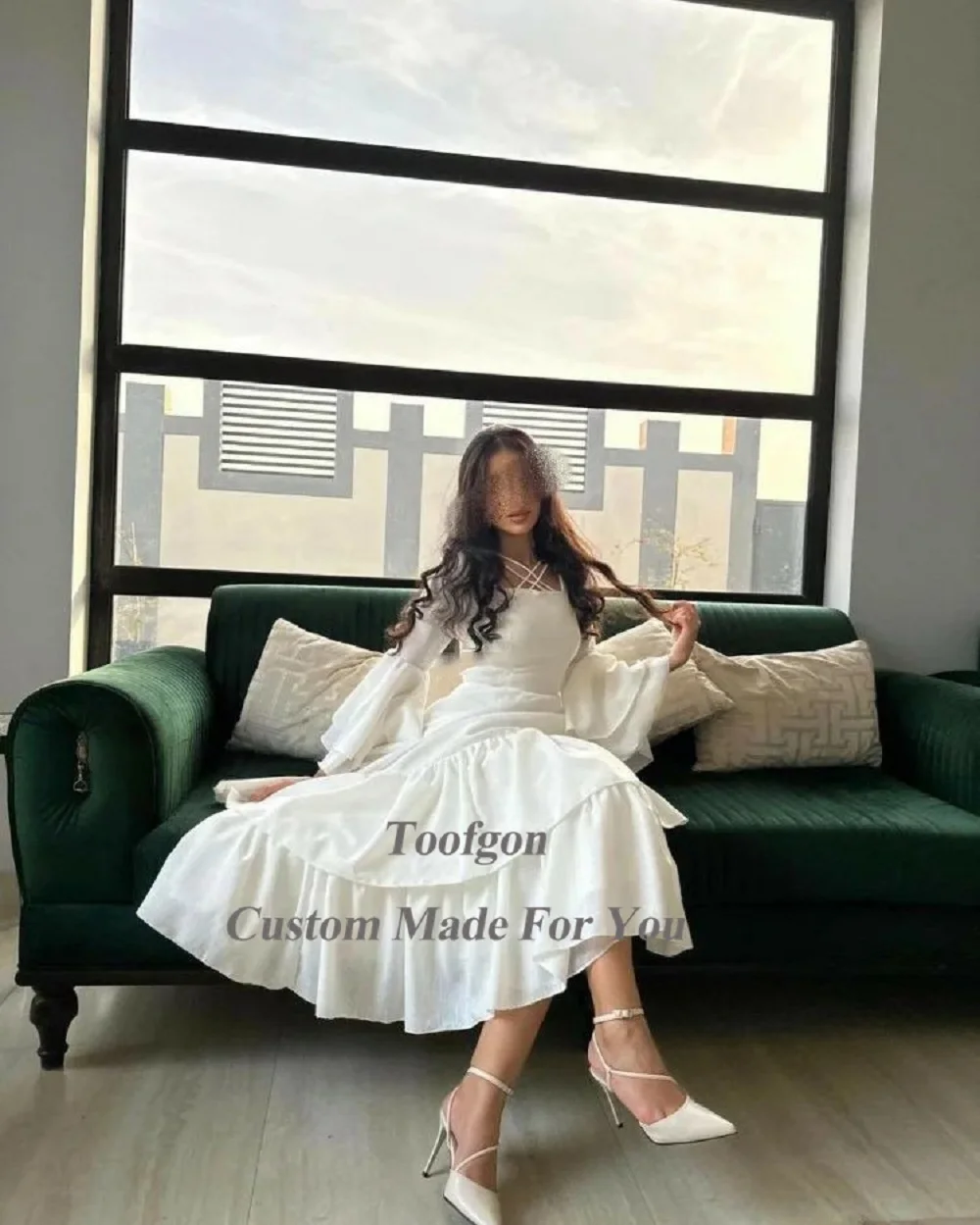 Пляжные шифоновые свадебные платья с длинными рукавами Свадебные по