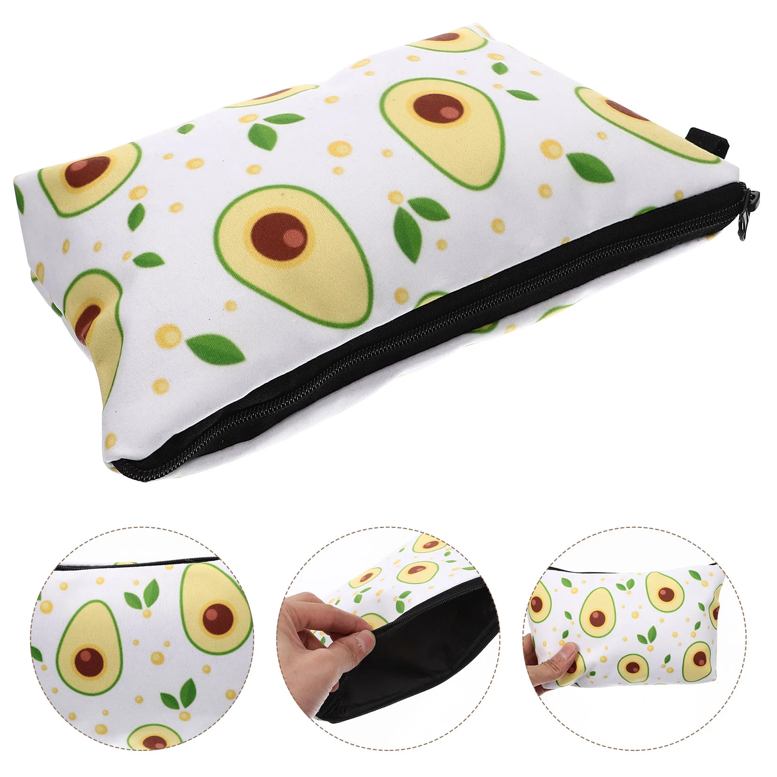 Сумка с авокадо косметичка для путешествий карандаши многофункциональная