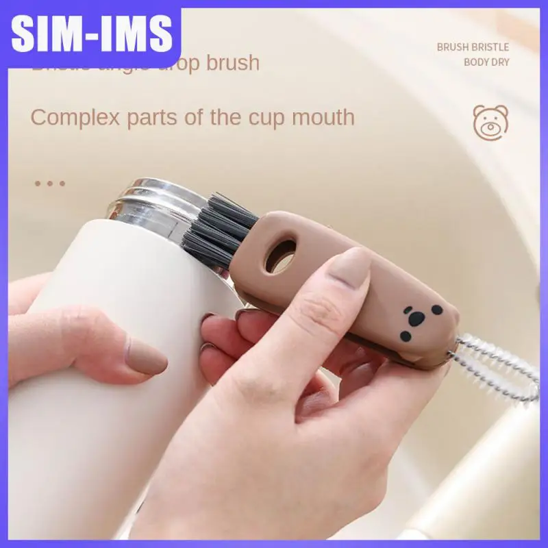 

Multifunctional Handle Hanging Hole Design Rotatable Bottle Cap Brush Spiral Gap Brush Cup Cleaning Brush Hanging Storge