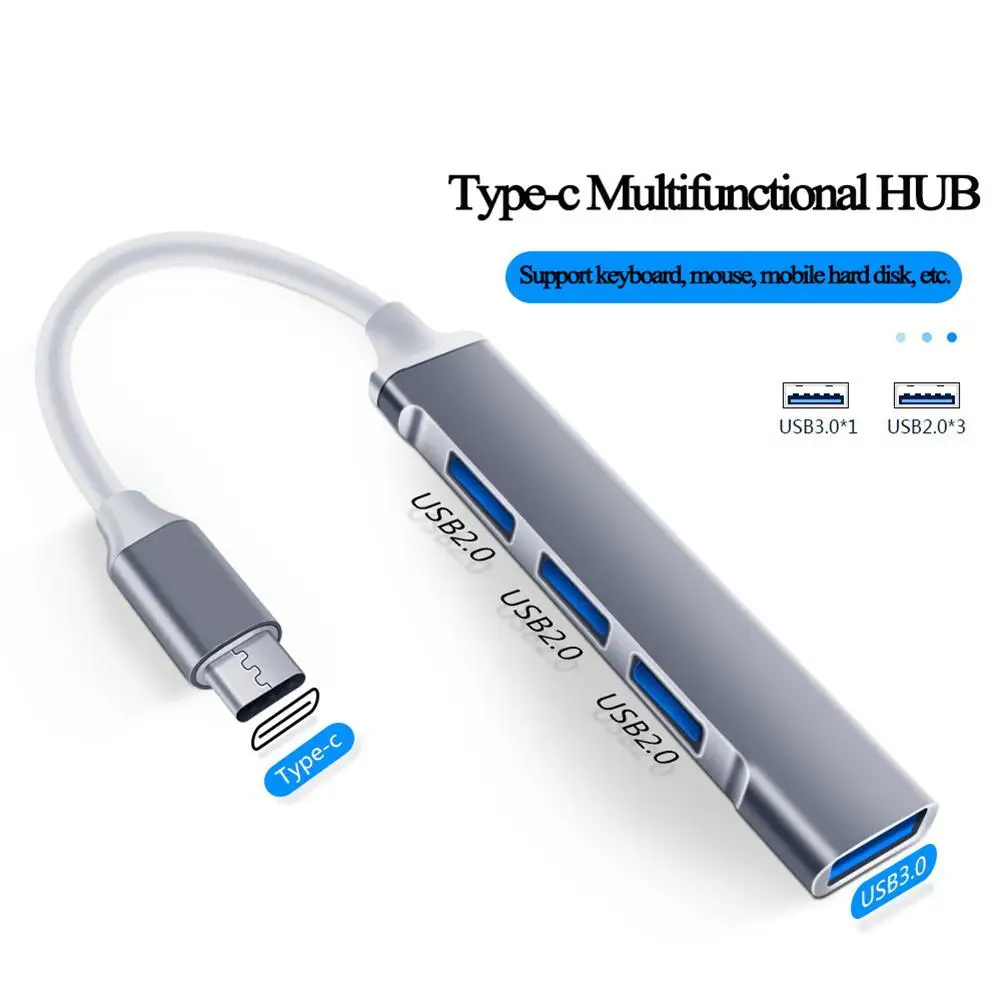 

USB Hub High Speed 4Port USB 3.0 Hub Type C Splitter 5Gbps For PC Computer Accessories Multiport HUB 4 USB 3.0 2.0 Ports