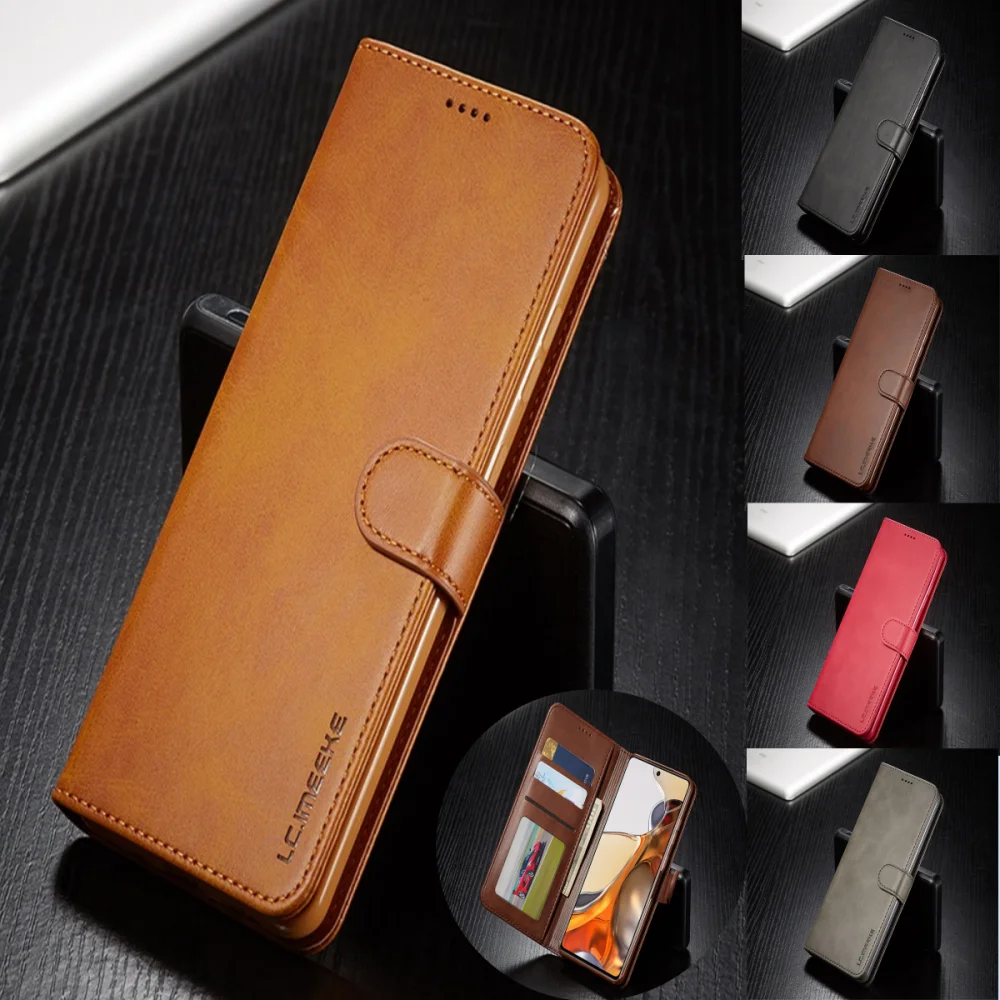 

Leather Case for Xiaomi 12T 11T Poco X5 X4 GT X3 M3 M4 Pro NFC F4 F3 Flip Cover Redmi 9C Note 12 Pro 11S 10S 10T 9S 9T 9A 8T 7