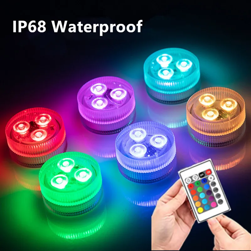 

Underwater Light IP68 Waterproof Vase Decoration Led Pool Light Submarine Light IR Remote Control Fishing Light Outdoor Lighting