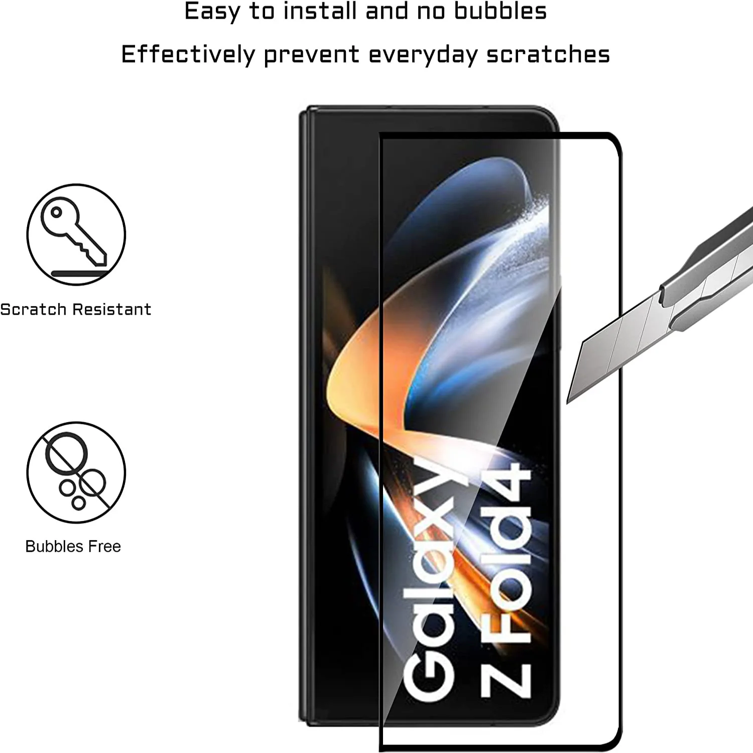 2Pcs HD Screen Protector Tempered Glass For Samsung Galaxy Z Fold 3 Z Fold 4 Protective Glass Film