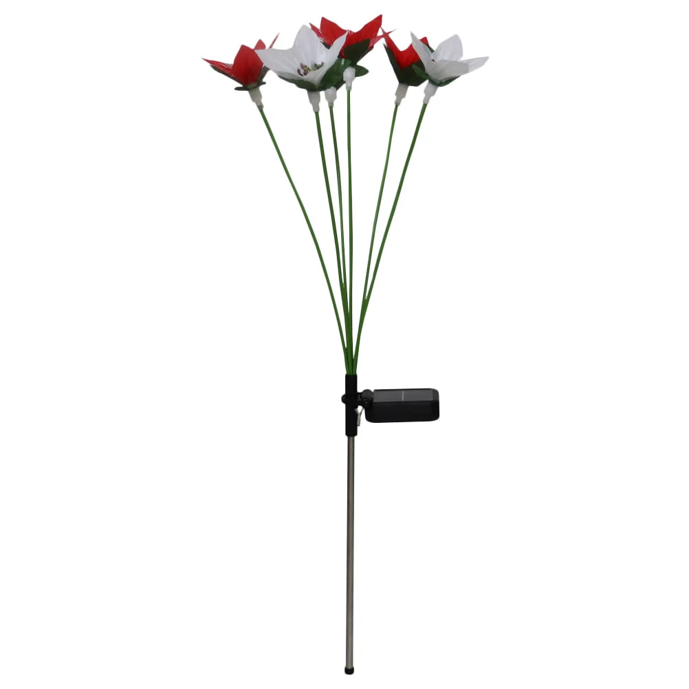 

Fiber Optic Light Outdoor Christmas Decorations Stainless Steel Outside Solar Lights For Yard