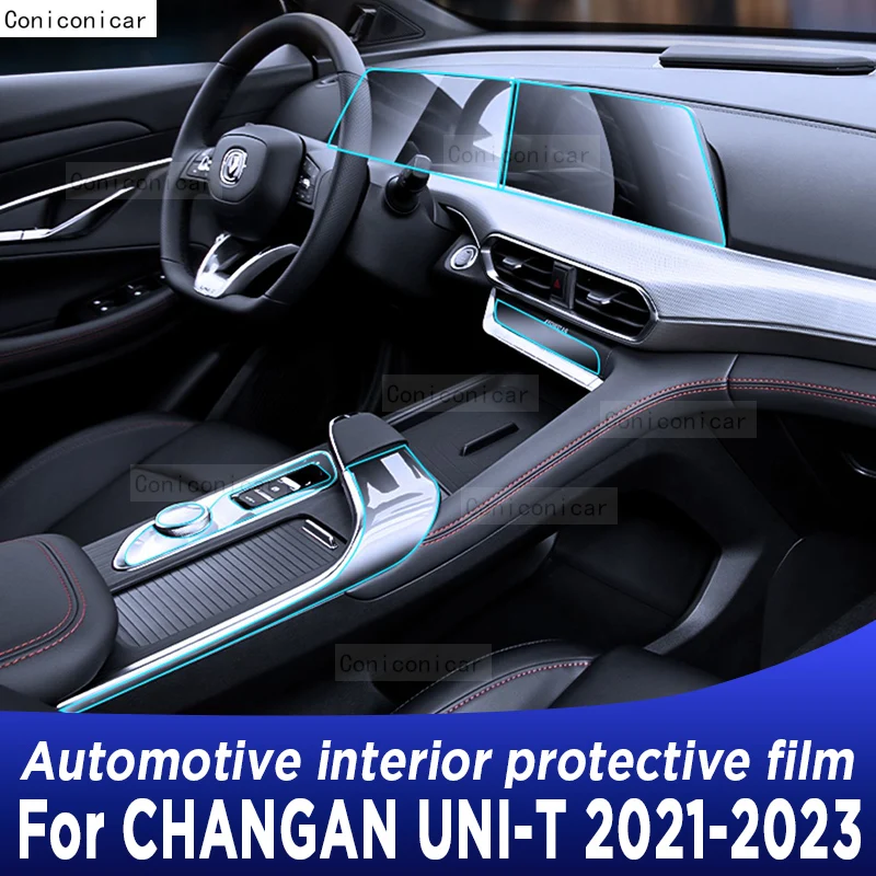 

For CHANGAN UNI-T 2021-2023 Gearbox Panel Navigation Screen Automotive Interior TPU Protective Film Anti-Scratch Accessorie