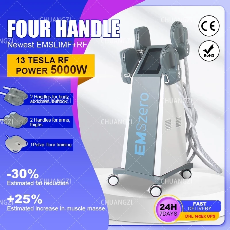 

EMSZERO NEO HIEMT Machine Beauty Equipment With 2/4/5 Handles 13 Tesla Hi-Emt Nova Electromagnetic Muscle Stimulator 5000W