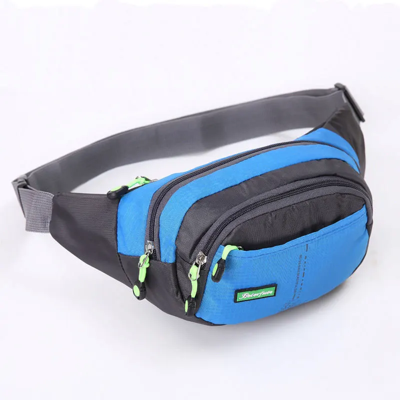Multi-functional sports Fanny pack chest bag male large capacity waterproof outdoor mobile phone bag backpack male
