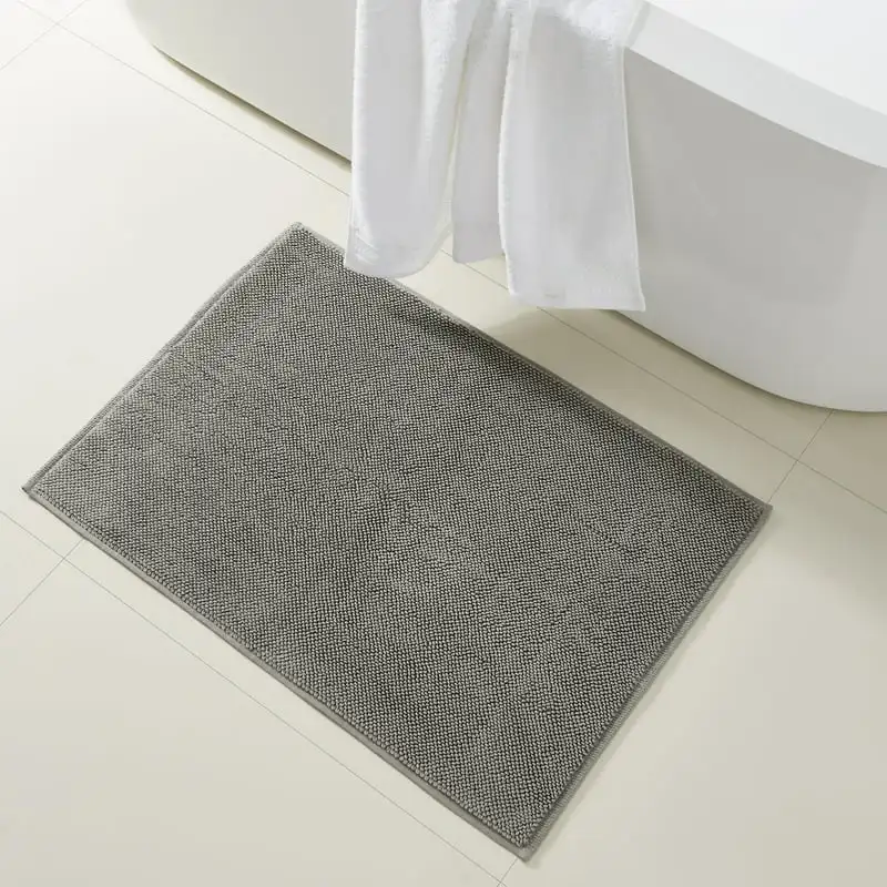 

Bath Rugs 100% Turkish Cotton, 20" x 28", Gray