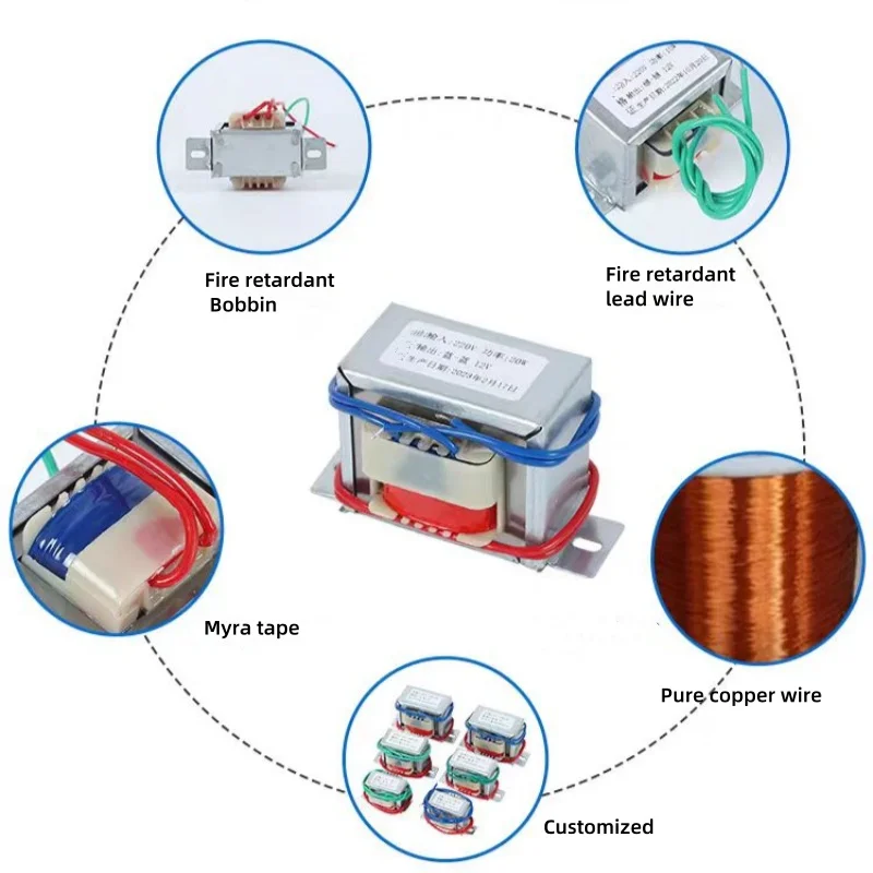 Изготовленный на заказ силовой трансформатор типа EI96 100 Вт напряжение нагрузки 110