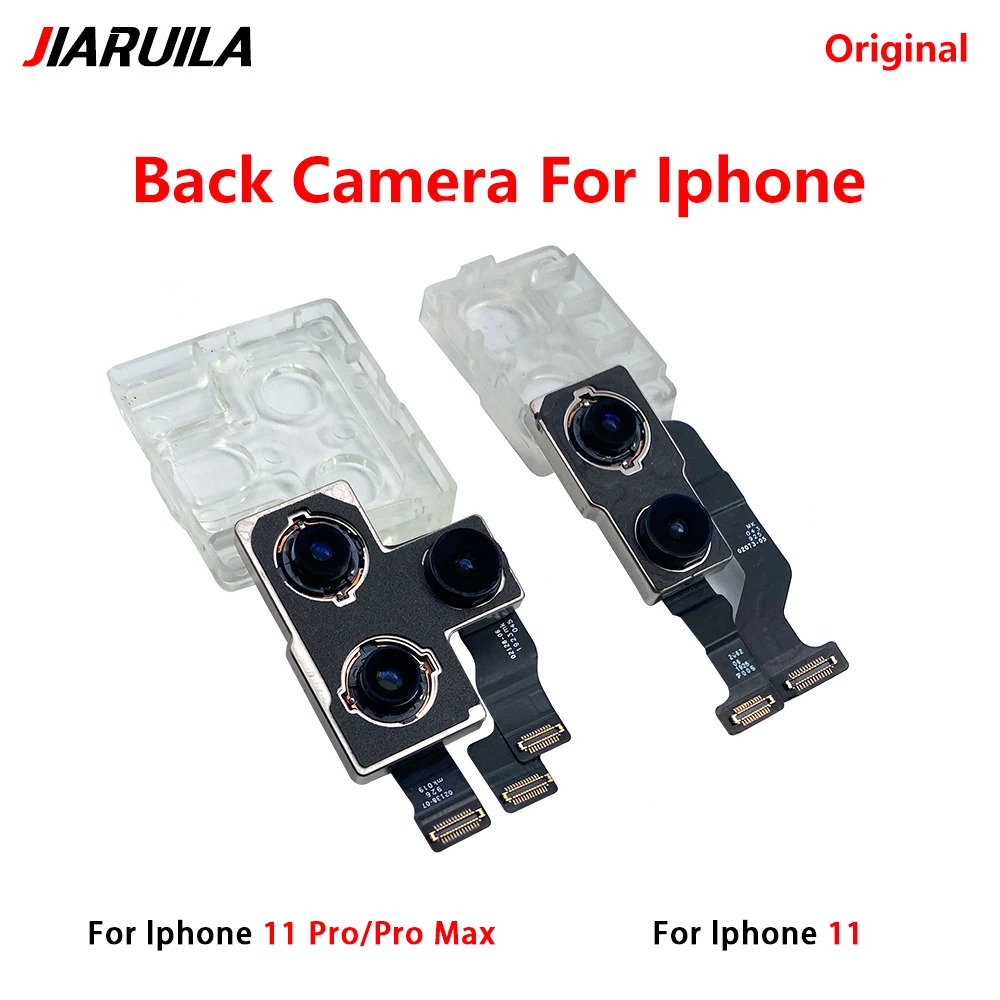 Фото Модуль камеры заднего вида для iPhone 11 14 Pro Max, оригинал, 100% протестирован, гибкий + фронтальная камера, Замена для IPhone 14 Plus №2