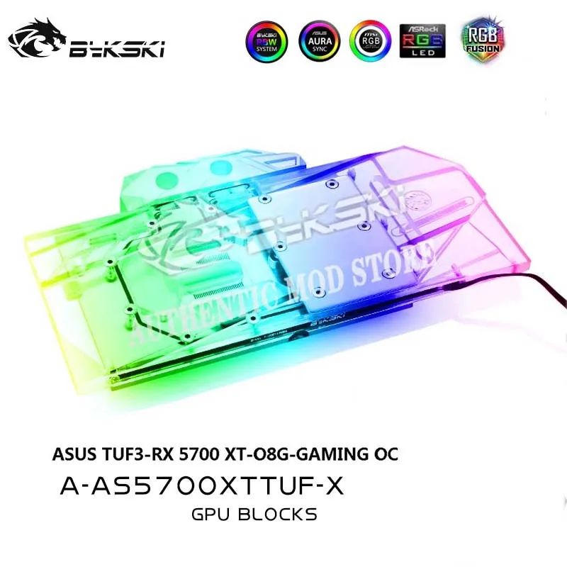 

Bykski A-AS5700XTTUF-X Full Cover GPU Water Block For ASUS TUF3-RX 5700 XT-O8G-GAMING OC Graphics Card,VGA Watercooler