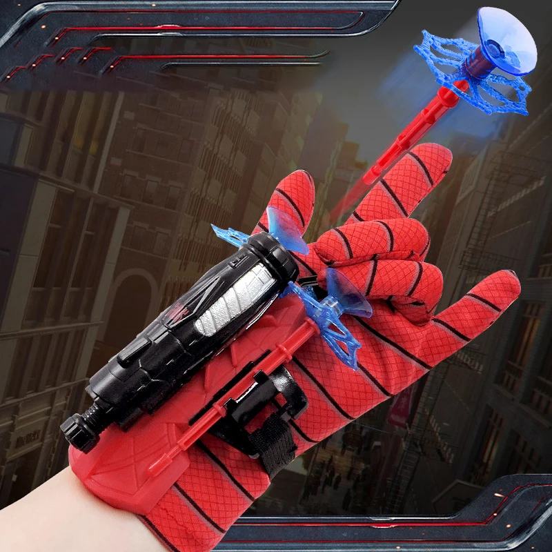 

Disney Spiderman Figure Toy Kids Plastic Cosplay Glove Launcher Set Hero Launcher Wrist Toy Set Funny Toys Boy Children's Gift