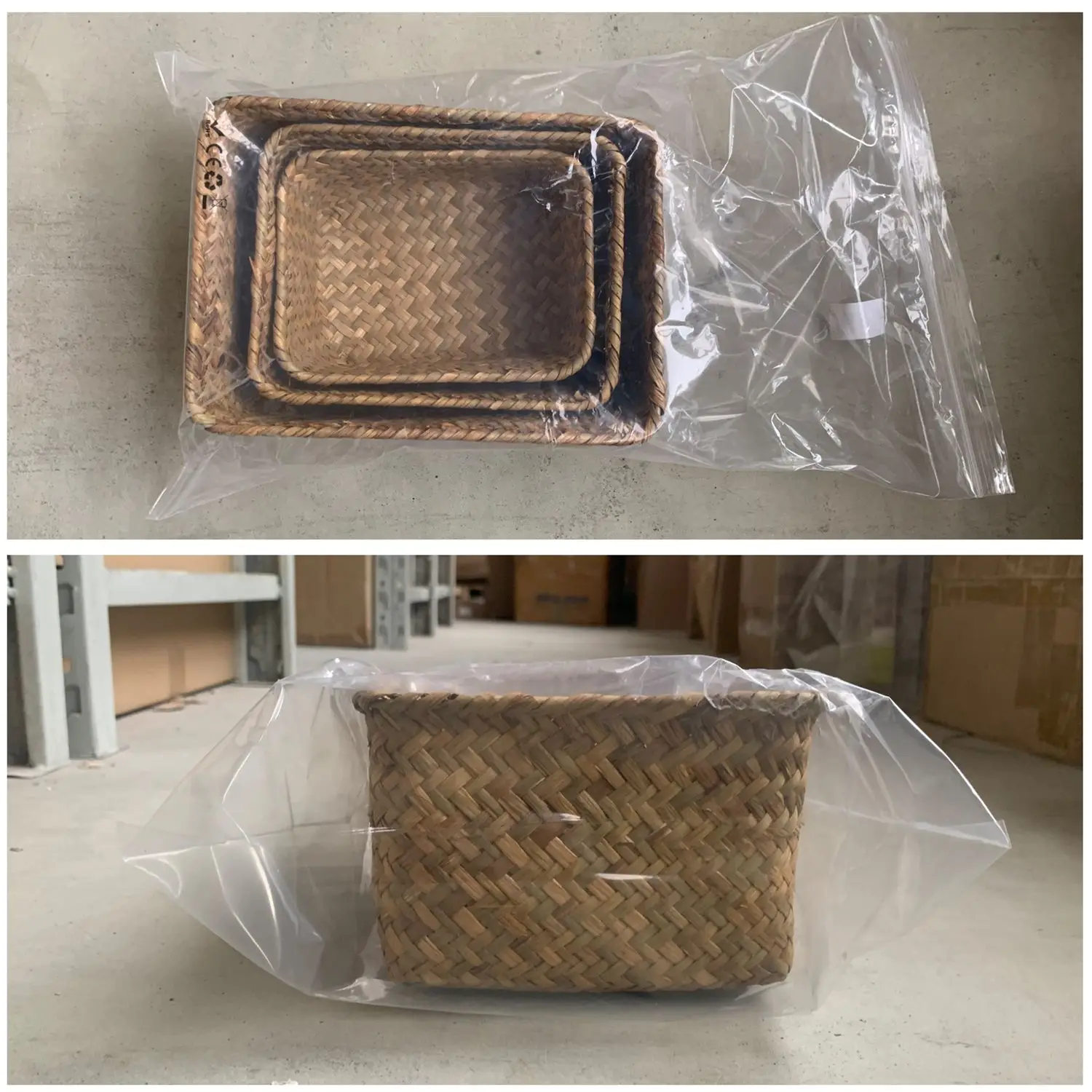 Корзина для хранения Seagr, многоразмерная ротанговая полка ручной работы, корзины и корзины для домашнего хранения, корзины для украшения