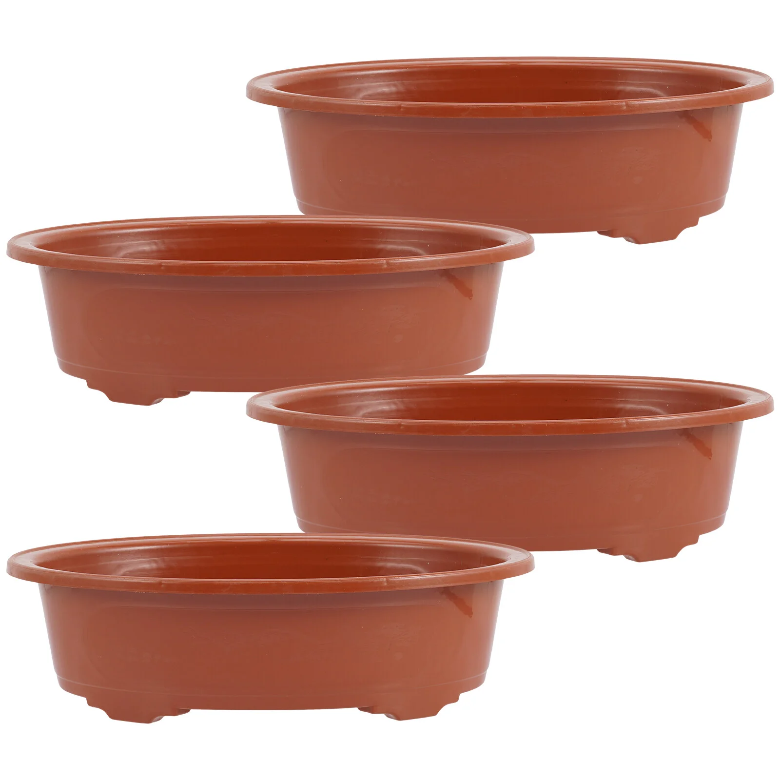 

4pcs Indoor Plastic Household Bonsai Pots Thickened Bonsai Pots Welcome Pine Landscape Tree Planting Basin Planting Basins