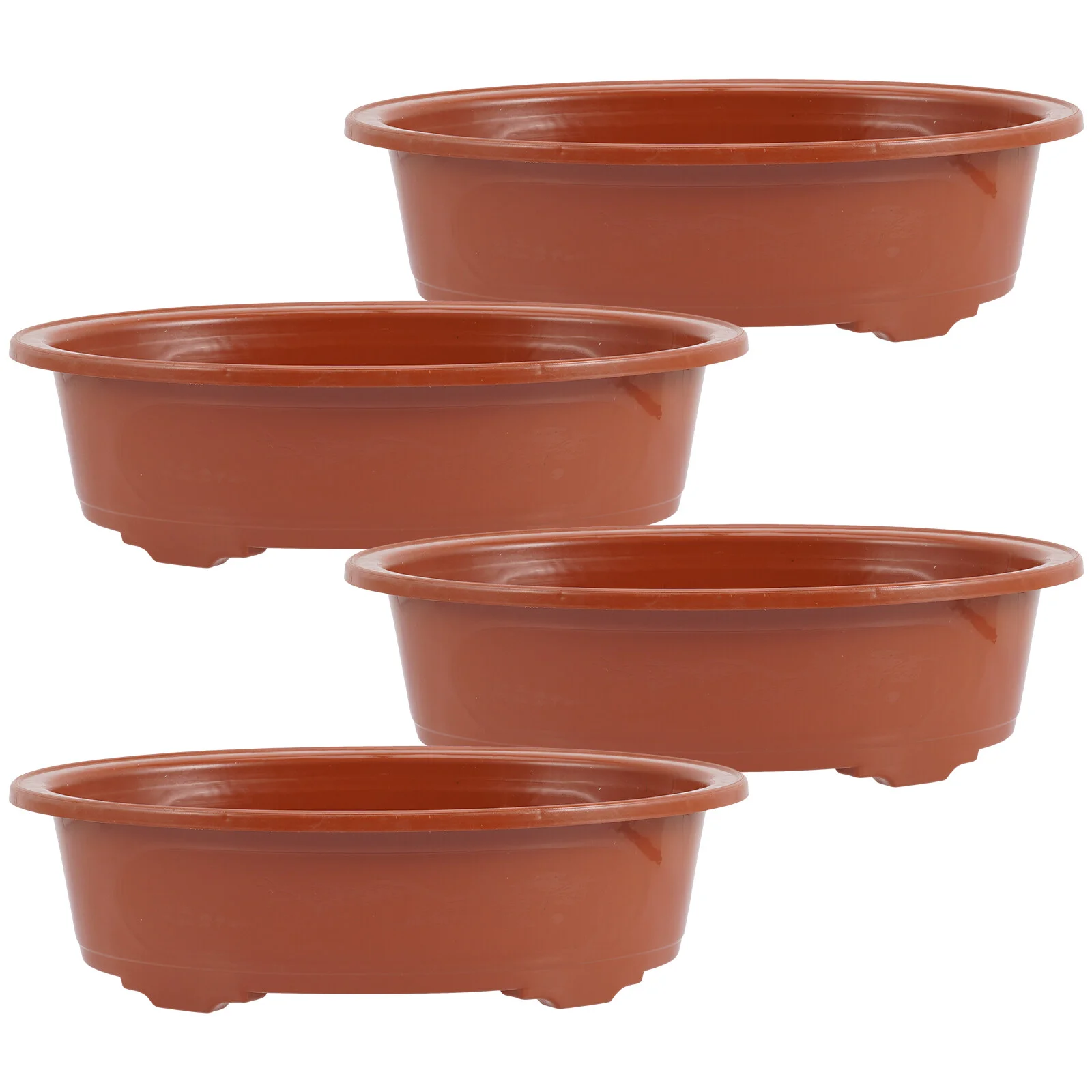 

4pcs Thickened Bonsai Pots Welcome Pine Landscape Tree Planting Basin Planting Basins