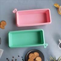 rectangular love hanging hole silicone bread pan mold toast bread mold cake tray long square cake mould bakeware non stick bakin