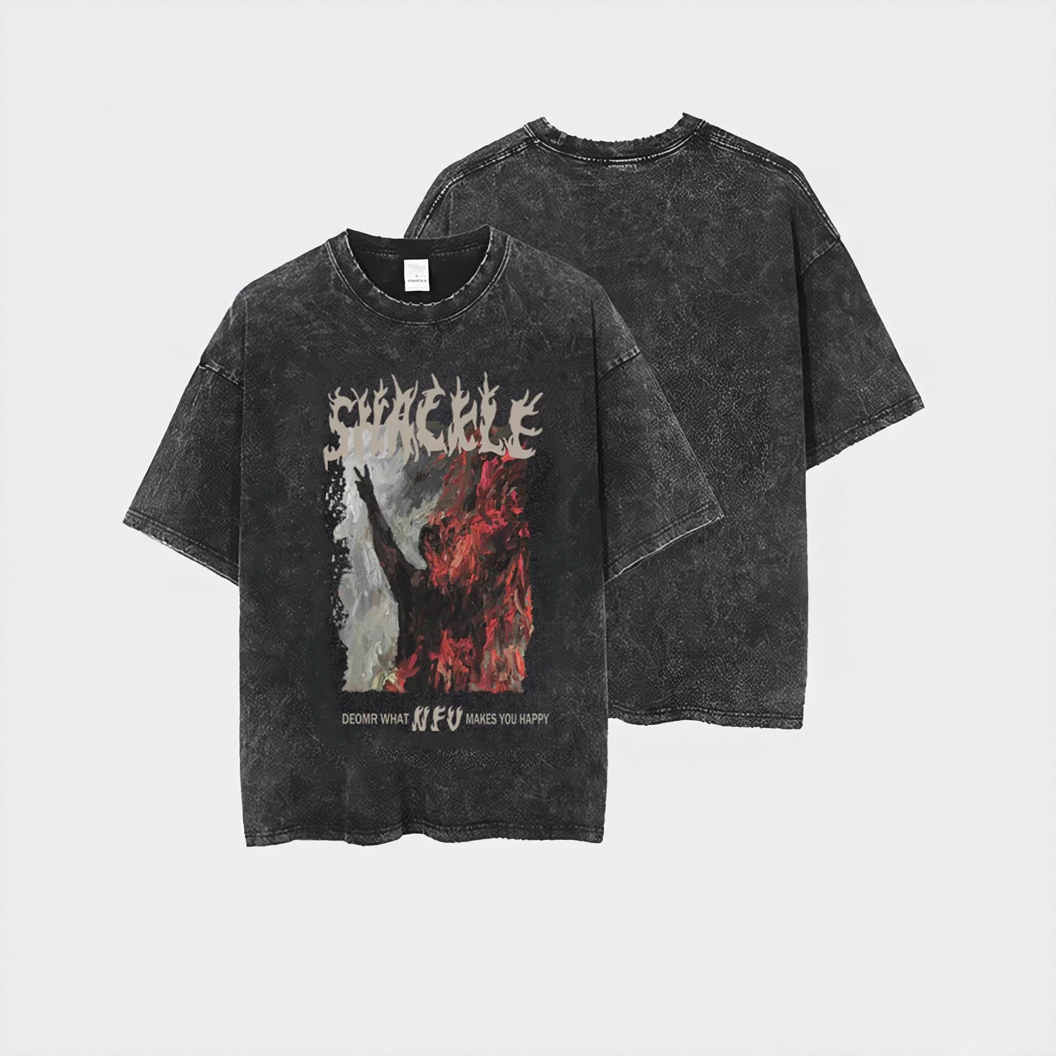 Мужская Винтажная Футболка оверсайз с коротким рукавом футболка графическим