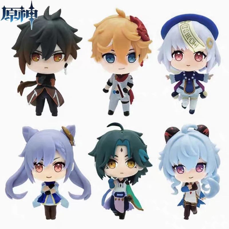 

Фигурка аниме Genshin Impact Vol 2, кавайная мини-фигурка из ПВХ 3,5 см, Коллекционная модель торта, игрушки для детей, подарок для детей
