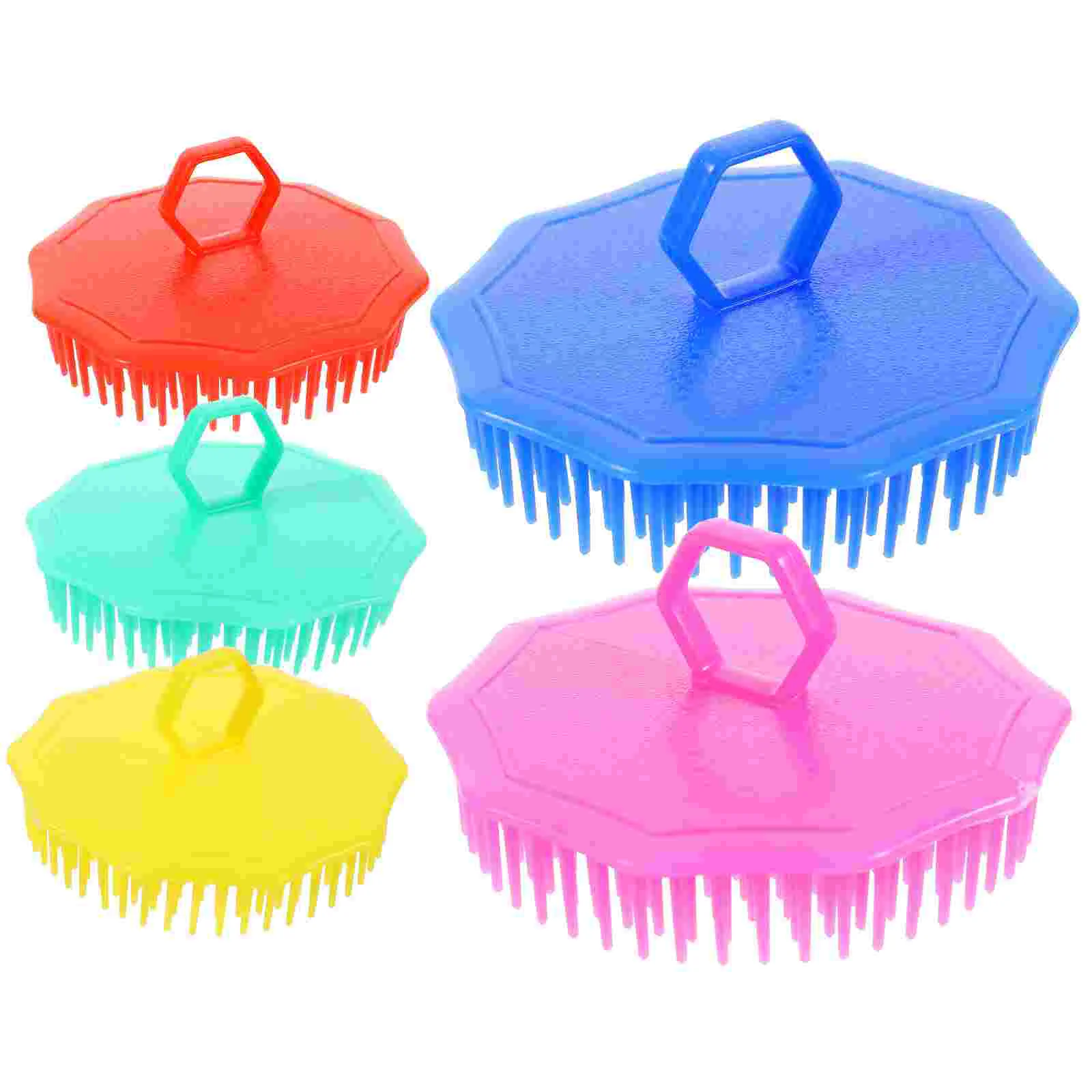 5 шт. щетка для чистки волос портативная расческа массажа головы массажер кожи
