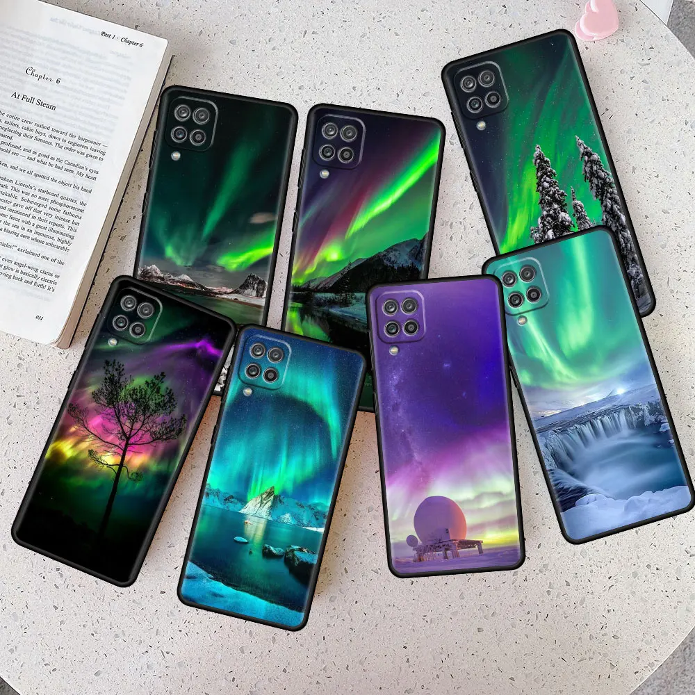

Northern Lights Sky Silicone Case Coque for Samsung Galaxy A02s A21s A12 A71 A51 A31 4G A91 A33 A02 A01 Funda Trend Celular