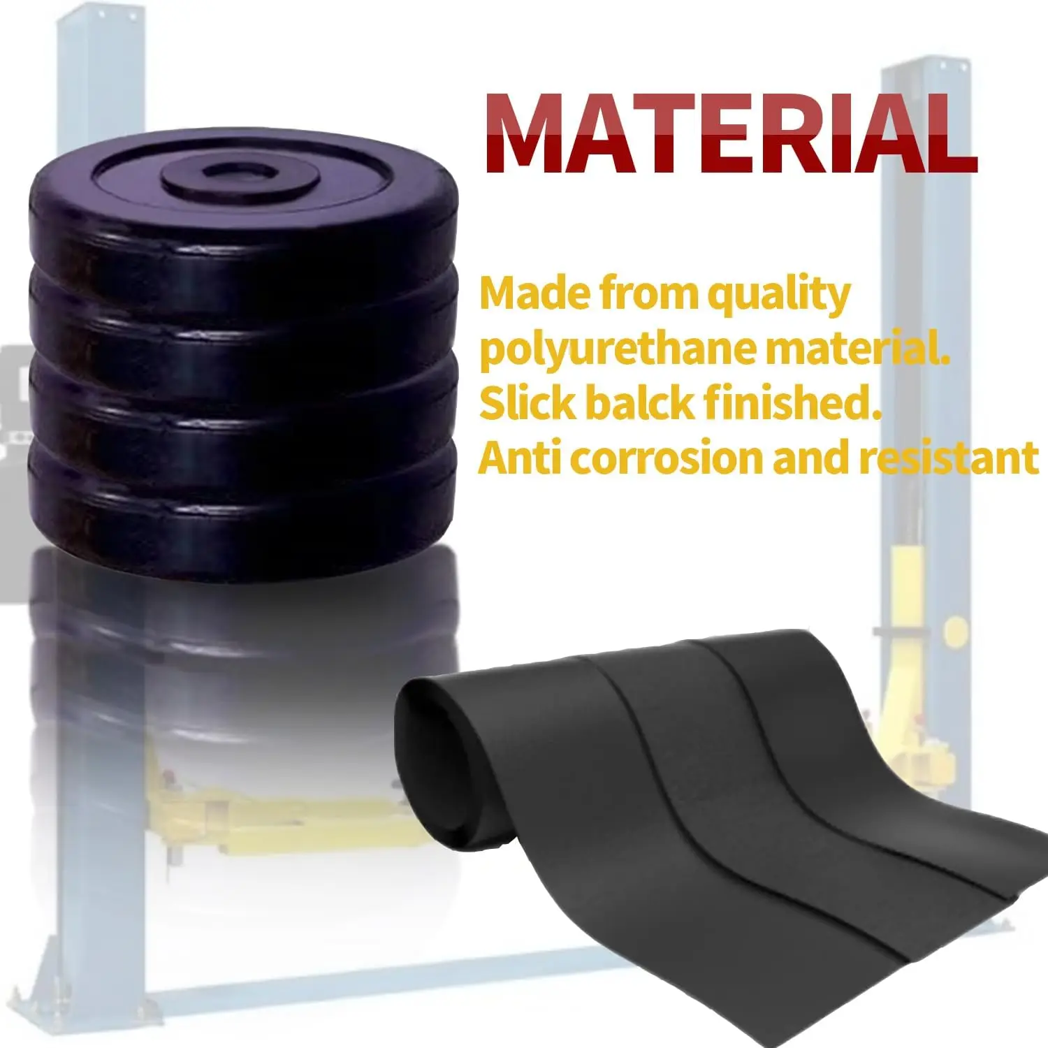 Резиновая противоскользящая Накладка для автомобильного подъемника круглые