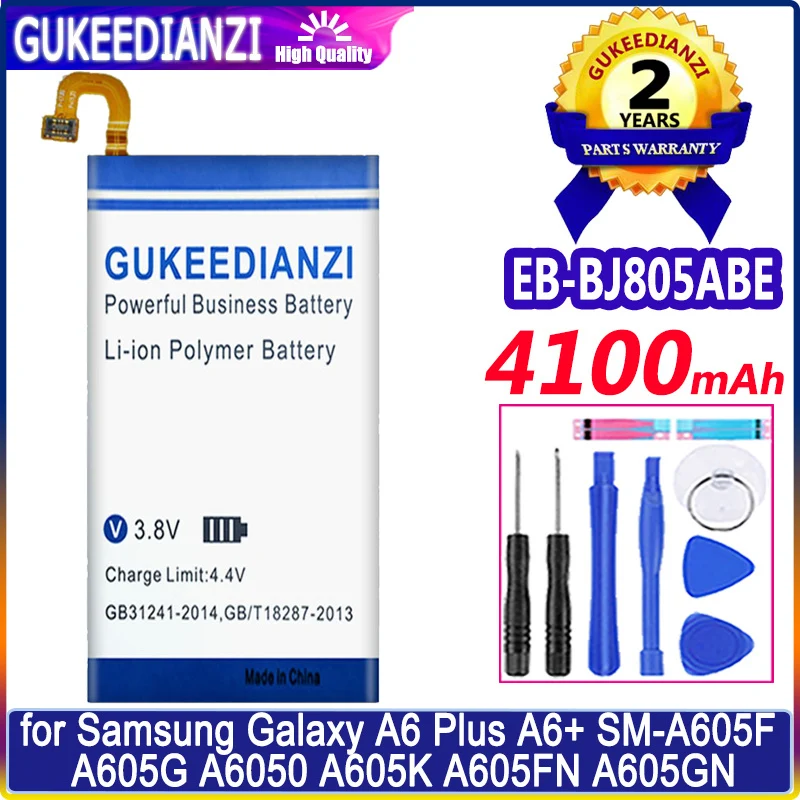 

EB-BJ805ABE 4100mAh аккумулятор для Samsung Galaxy A6 Plus A6 + SM-A605F A605G A6050 A605K A605FN A605GN A6058