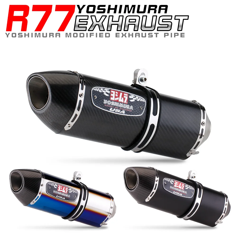 

51mm universal motorcycle yoshimura r77 modified exhaust pipe db killer silencer for honda xmax300 cbr650 z900 r1 r6 er6n ninja