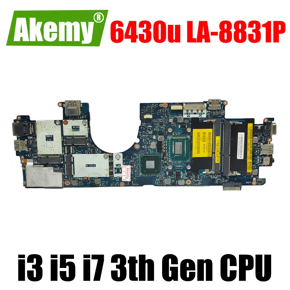 

Материнская плата для ноутбука Dell Latitude 6430u 08K51X 0F31M6 CN-0V80FM QCZ00 LA-8831P с процессором i3 i5 i7 3-го поколения