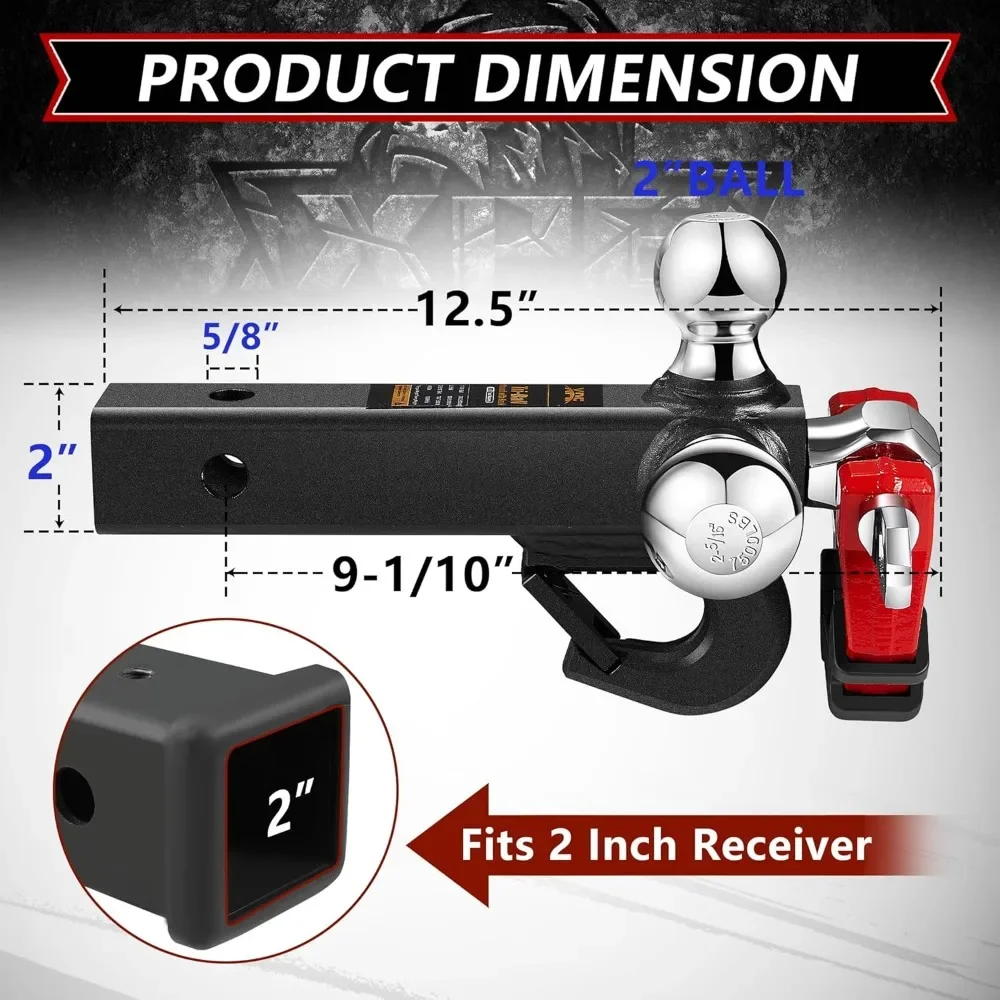 Домашняя сцепка для прицепа 5 в 1 крепление с тройным шаром крючком штифтом и