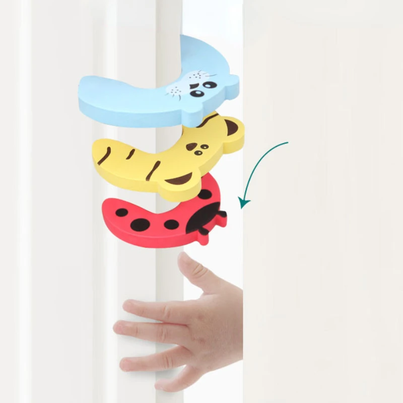 3pcs Baby Protector Door Stops Stopper Protection From Children Furniture Cartoon Exit Card Door Clamp EVA Door Blocked Safe Kid