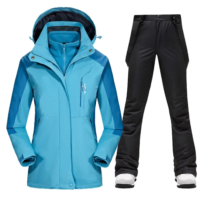 Лыжный костюм женская зимняя одежда для катания на лыжах сноуборде толстые