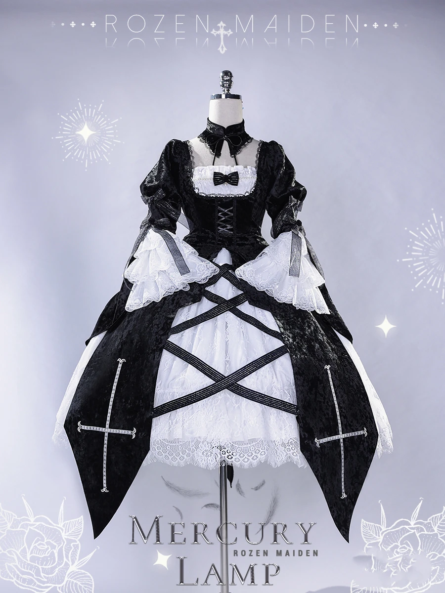

Anime Rozen Maiden Reiner Rubin Gothic Lolita Dress Party Uniform Role Play Cosplay Costume Halloween Women Carnival 2023 New