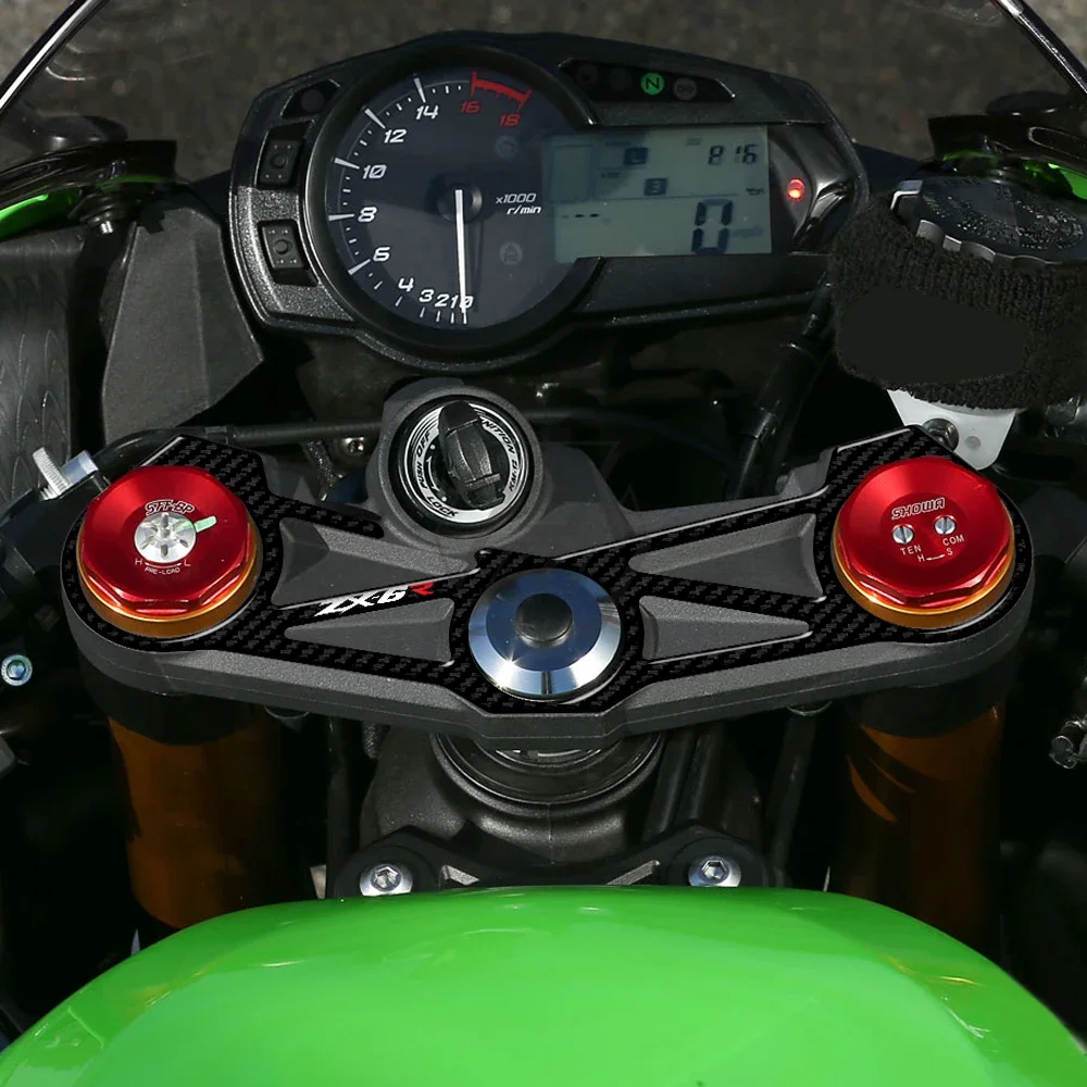 

Для Kawasaki ZX6R ZX-6R ZX 636 2012-2016 3D углеродное волокно тройной колпак на дереве Защитная крышка на бак