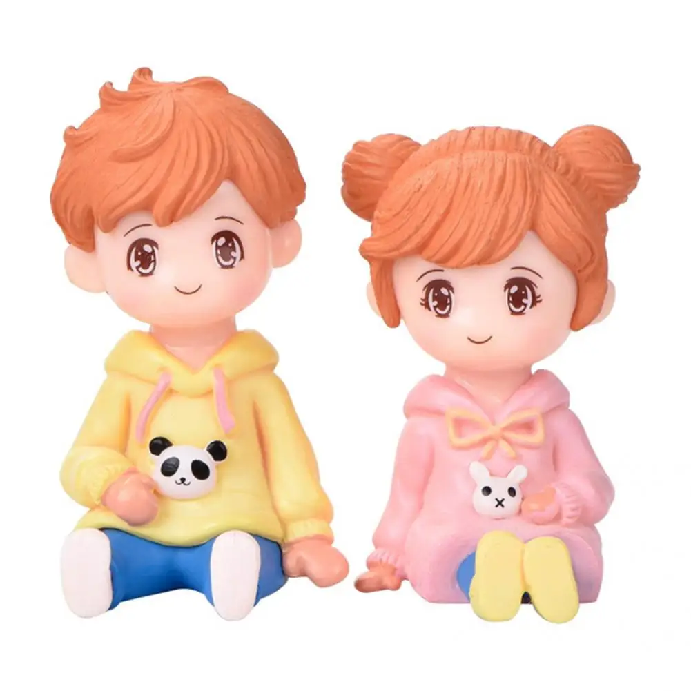 Легкие 2 шт. современные милые настольные украшения миниатюры для пары