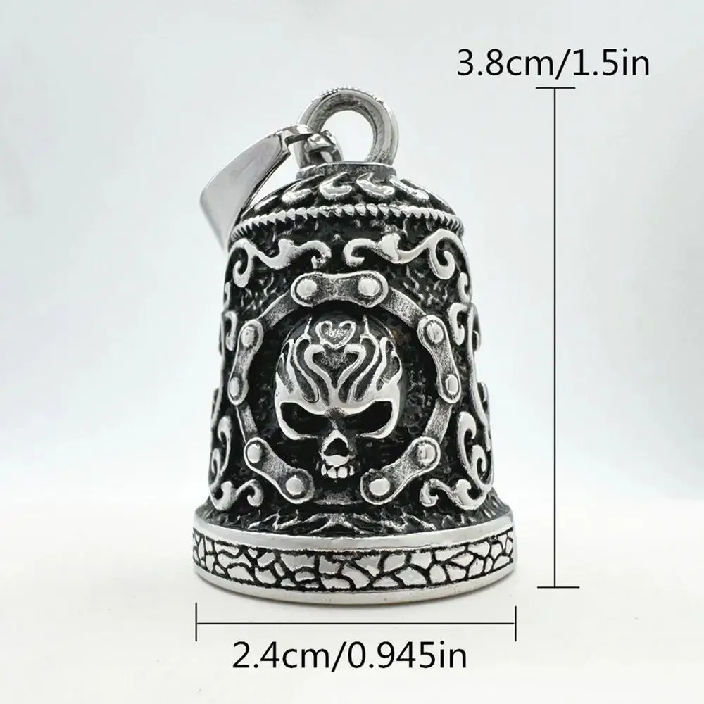 

Металлические Мотоциклетные Колокольчики Для Мужчин, Винтажный Байкерский Декоративный Брелок В Виде Черепа