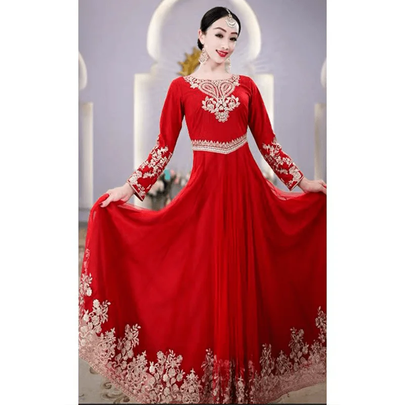 Одежда для танца живота элегантная длинная юбка с разрезом женское